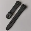 Silikonklockor för Casio 3239 W-96H-1A 2A 9A Special Silicone Strap Electronic Watch Chain Accessories Black