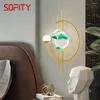 Lâmpada de parede Ampulheta BERTH LED 3 Cores Design Criativo Alumínio Luz de Arandela Interna para Sala de Estar Quarto