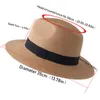 Bérets concepteur large bord plage chapeau de soleil naturel Panama femmes été doux en forme Fedora voyage UPF50 UV Protection paille