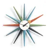Настенные часы ультрапроцветные часы-дизайнерский дом Солнца Sunburst Nelson Sun Beech Wood Минималистский современный простой креатив