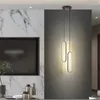 Hängslampor sovrum sängljus ledd för vardagsrum justerbar linje remsa hängande lampa tv vägg heminredning modern fixtur
