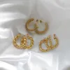 Hoop Earrings Joolim Jewelry High End Pvd Wholesale Tarnish Free & Waterproof Chunky Chain Stainless Steel Earring For Women