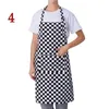 Damen Herren Kochen Chef Küche Restaurant Grillschürze Kleid mit 2 Taschen Einfacher Stil Kellnerschürze L230620