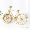 Orologi da tavolo Decorazioni da parete in metallo per biciclette Art Scaffale da scrivania Non ticchettio Funziona a batteria Decorazioni per idee regalo decorative per la casa