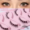 Falska ögonfransar Eyebeauty L Curl Shaped Clear Band Winged Cat Eye Fake Lashes Makeup Wholesale Natural Look Faux Mink 230617