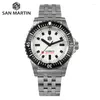 Wristwatches San Martin Men Diving Watch Miyota 8215 Original Design Automatic Mechanical Bracelet Waterproof 20Bar Sapphire Luminous BGW9