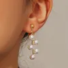 Dos Boucles D'oreilles Baroque Perle Oreille Clips Pour Femmes Adolescentes CZ Simulé Clip Sur Hypoallergénique Non Percé