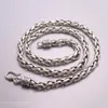 Chains Halskette aus reinem 925er-Sterlingsilber, 6,3 mm Weizen-Gliederkette, 21,65 Zoll lang