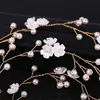 Ladies Delicate Elegant Hair Accessories Bridal Wedding Simulation Pearl Headpieces Women Fashion Flower Hair Vines Headdress L230704