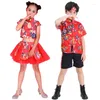 Kläder sätter barns prestationskläder för 1 juni flickor catwalk fluffy kjol pojkar kinesiska stil jazzdans