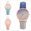 Zegarek na rękę Gradient kolor luksusowe zegarki damskie wodoodporne damskie kwarcowe zegarek mody elegancka nadgarstka