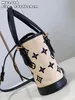 New Explosion hot Women's bags handbags bucket bag cotton black leather Backpack M82418 nano elegant iteration shoulder strap key holder Cowhide designer shopping