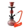 trompette Épissage de fissure Ensemble de narguilé Verre multijoueur à double baril Verre Shisha Beaker Fumer la chicha Cigarette Filtre Arabian Oil Rigs Designer