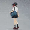 Anime manga qwiooe 100% original äkta japansk figur ditt namn 17 cm miyamizu mitsuha 18,5 cm tachibana taki pvc action figur leksaker docka l230717