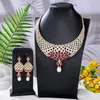 Halskette Ohrringe Set Kellybola Dubai Afrikanische Schmuck Braut Sets für Frauen nigerianische Hochzeit Schmuck Geschenk