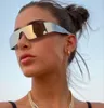 패션 트렌디 디자이너 0041 남성 여성 선글라스 독특한 나일론 사각형 모양 랩 안경 야외 전위 안경 성격 UV 보호 케이스와 함께 제공