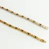 Pulseiras de link de luxo banhado a ouro rosa pulseira de concha de cristal inoxidável para mulheres cuidados com a saúde germânio magnético senhoras jóias presentes