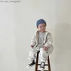 Kläder sätter Baby Casual Sportswear Children's Cotton Zip Hooded Jacket+Jogging Pants Suit 2 Pieces/Set Children's Casual Sportswear Z230717