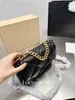 Toppkvalitetsdesignväskor Totes Flap Luxury Handbag Caviar Plaid Clutch Chain Messenger Bag Soft Leather Lambskin Gold Silver Hardware Solid Hasp Shoulder Purse