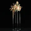 Dekoracja imprezy 4PCS wazon akrylowy Clear Flower Table Centerpiece Małżeństwo Nowoczesne vintage kwiatowe kolumny Decor 2449