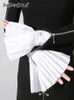 Five Fingers Gloves TWOTWINSTYLE Pleated Cuffs Women Fashion Clothes Accessories Flared Gloves Casual Elegant 230717