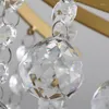 Lustres Moderno Pingente Lustre Brilhante Iluminação Cristal Europeu Luxo Ouro Lâmpada E27 Lâmpada Led Sala De Estar