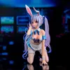 Anime manga 24 cm bunny girl chris aqua blue anime figur 1/4 skala chris aqua sexiga flickor badkläder anime action figurmodell samling leksaker l230717