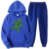 Survêtements pour hommes Fantasy Cactuar Cute Solid Color Men Set Sweats à capuche en molleton pour femmes Pantalon Deux pièces Survêtement Trendy Sportswear 230715