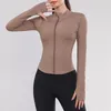 LL-311 Fitness Wear Cardigan Womens Sportswear Yoga Outfits Outer Jackets Outdoor Apparel Casual Adult Running Gym Exercise Long Sleeve Tops Zipper Breathable