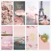 Stickers muraux Rose Belle Fleur Papier Peint Sur La Porte Autocollant Autocollant Pour Filles Chambre Chambre Portes Décoration Autocollant Décor À La Maison 230717