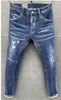 Jeans da uomo Uomo Skinny Luxury Brand Light Blue Holes Long Quality Maschio Stretch Slim Denim Pants Fashion Strappato 230718