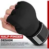 Ochronne boksowanie rękawowe rękawiczki wewnętrzne Rękawiczki Bokserskie na pół palca do Muay thai MMA Kickboxing sztuki walki trening prędkości Trening HKD230718