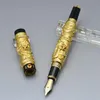 Luxuriöser JINHAO-Stift für goldene Doppeldrachen-Prägung, klassischer Füllfederhalter mit Business-Bürobedarf zum Schreiben, glatte Markentinte 245F