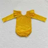 Mädchen Kleider Großhandel Born Boy Strampler Sommer Baby Langarm Kleidung Gold Samt Overall Kinder Kleinkind Einteilige Kleidung