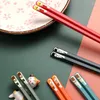 Chopsticks 5 Par Japanese Chopstick Multicolor Table Seary Kid Children Cutlery Set Sushi Fast Noodles Chinese Learner Palillos Chinos