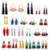 Dangle Lustre Gland Boucles D'oreilles Pour Les Femmes Coloré Goutte Crochet Fringe Ensemble Cerceau Gland Bijoux D'anniversaire Gift246e