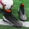 Storlek klänning 776 Zhenzu 35-45 män pojkar fotboll stövlar hög ankel barn cleats träning sport sneakers fotbollskor 230717