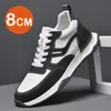 Klänningskor Vanmie hiss för män svarta avslappnade sneakers Invisible Höjd Öka lyft 8 cm 230717