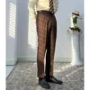 Costumes pour hommes pantalons décontractés minces hommes Style classique mode bureau d'affaires costume printemps été coupe ajustée droite coton pantalon C55