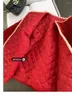 Jaquetas casaco de bebê lã de cordeiro velo algodão acolchoado gola redonda roupas de inverno para meninas jaqueta infantil vermelho cardigan botão criança de 3 a 8 anos