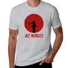 Polos masculinos Hit Monkey Red Moon T-Shirt Anime Clothes Black T Shirt Funny Shirts Summer Top Tshirts For Men