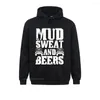 Sweats à capuche pour hommes Mens Mud Sweat And Beers Funny ATV Quad Bike Wheeler Hoodie Moto Biker Hommes Personnalisé Hoods Sweats à la mode