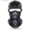 Cycling Caps Masks Men's Skull Balaclava Sports Scarf Cycling Hood Cap Ski Face Cover Motorcycle Bike Headgear Hat Breathable Windproof Neck Warmer T230718