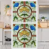 Window Stickers Film Frosted Stained Glass Films Customized Privacy Static Cling Vintage Colorful Shower Skylight Home Decor