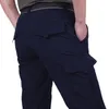 Herenbroeken Zomer Casual lichtgewicht Leger Militaire lange broek Mannelijke waterdichte snelle droge vrachtcamping Overalls Tactical Ademende 230815