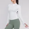 LL-311 Abbigliamento da fitness Cardigan Abbigliamento sportivo da donna Abiti da yoga Giacche esterne Abbigliamento da esterno Casual Adulto Corsa Palestra Esercizio Manica lunga Top Cerniera Traspirante