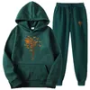 Survêtements pour hommes Blazing Tree couleur unie hommes ensemble décontracté femmes polaire sweats à capuche pantalon deux pièces survêtement vêtements de sport à la mode