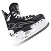 Łyżwiarki oryginalne buty hokejowe hokeja na łyżwach dla dorosłych dzieci profesjonalne ciepłe czarne noże