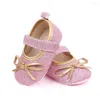 First Walkers Spring Autumn Baby Girls Shoes Glitter Princess PU Leather Edging Infant Soft Sole Toddler Bowknot Crib