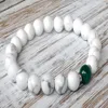 SN1074 2016 Mens Yoga Bracelet Howlite Malachite Bracelet Pierre Naturelle Mala Perles Bijoux Whole211i